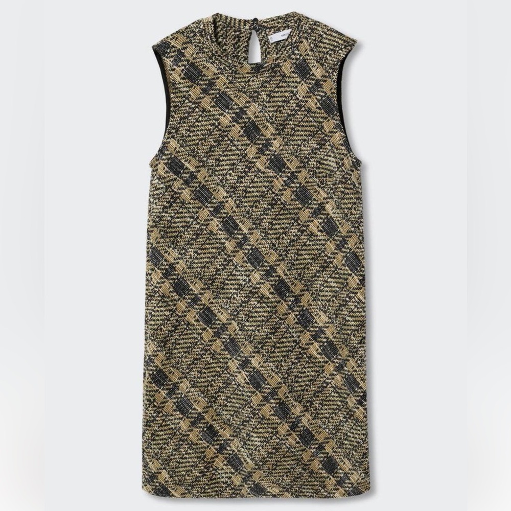 Mango Tweed Pinafore Dress NEW